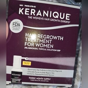 KERANIQUE HAIR REGROWTH TREATMENT FOR WOMEN 2% MINOXIDIL 3 MONTH SUPPLY NEW